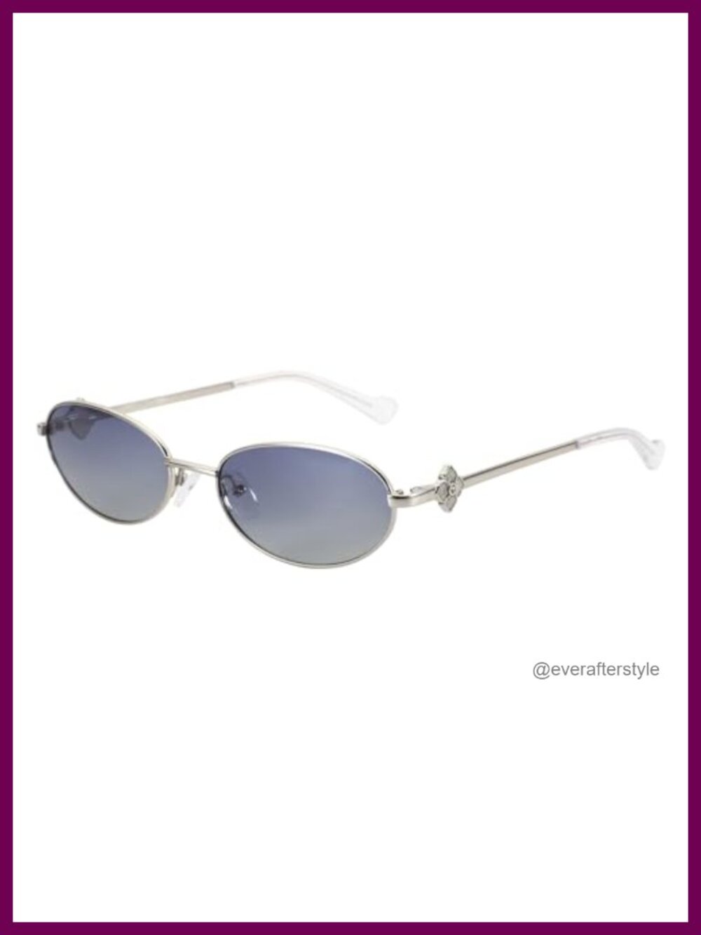 Oval Polarized Sunglasses Slim Metal Frame UV400 Women Retro Y2K
